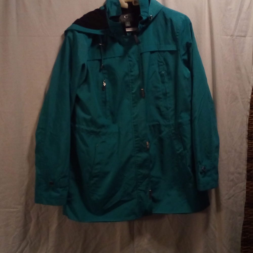 Gallery Teal Hooded Coat